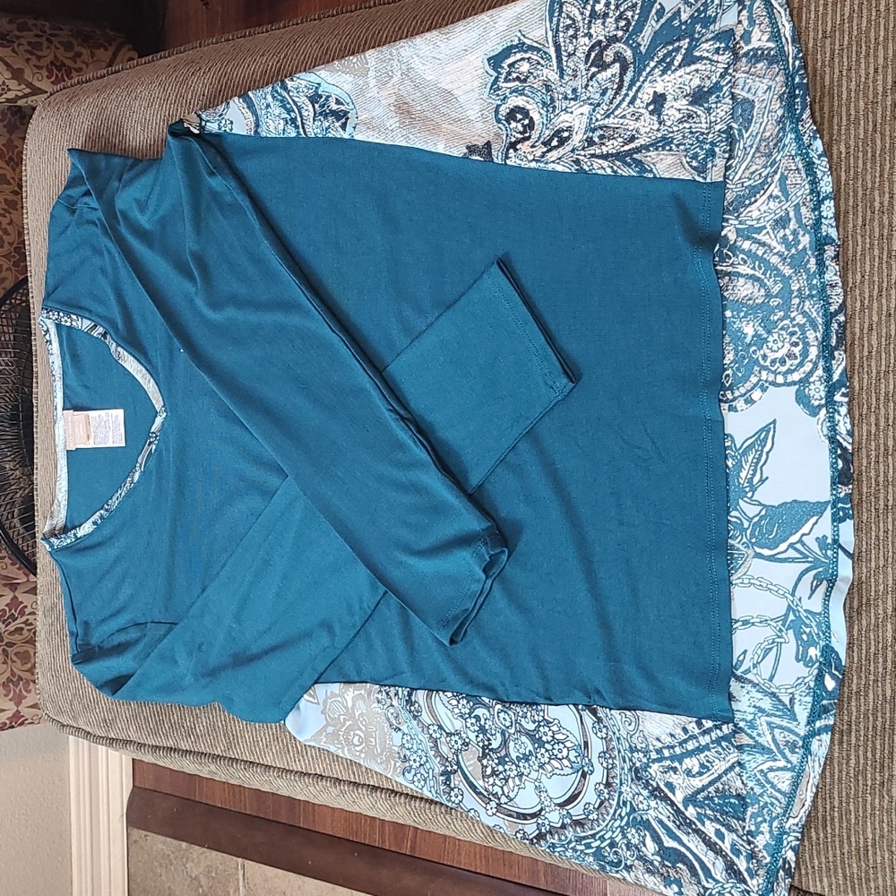 Chico's Mixed Material Blouse - Picture 10 of 10